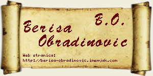Beriša Obradinović vizit kartica